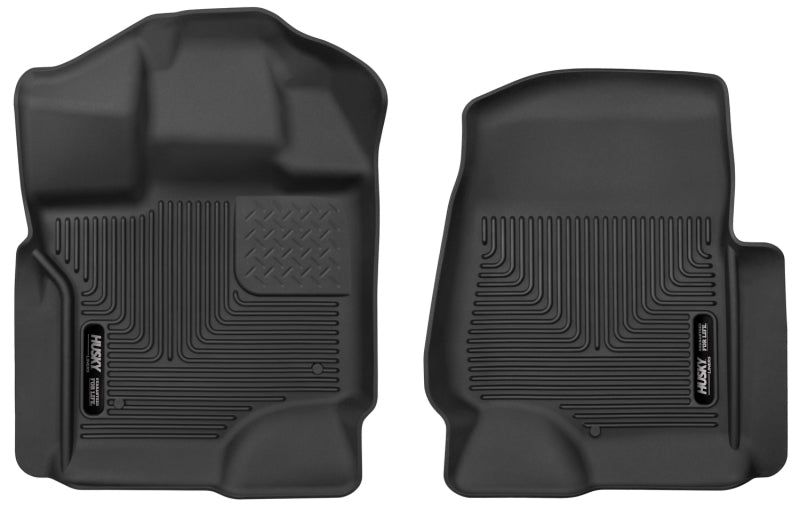 Husky Liners 53361 15-17 Ford F-250 Super Duty Crew Cab X-Act Contour Black Front Floor Liners