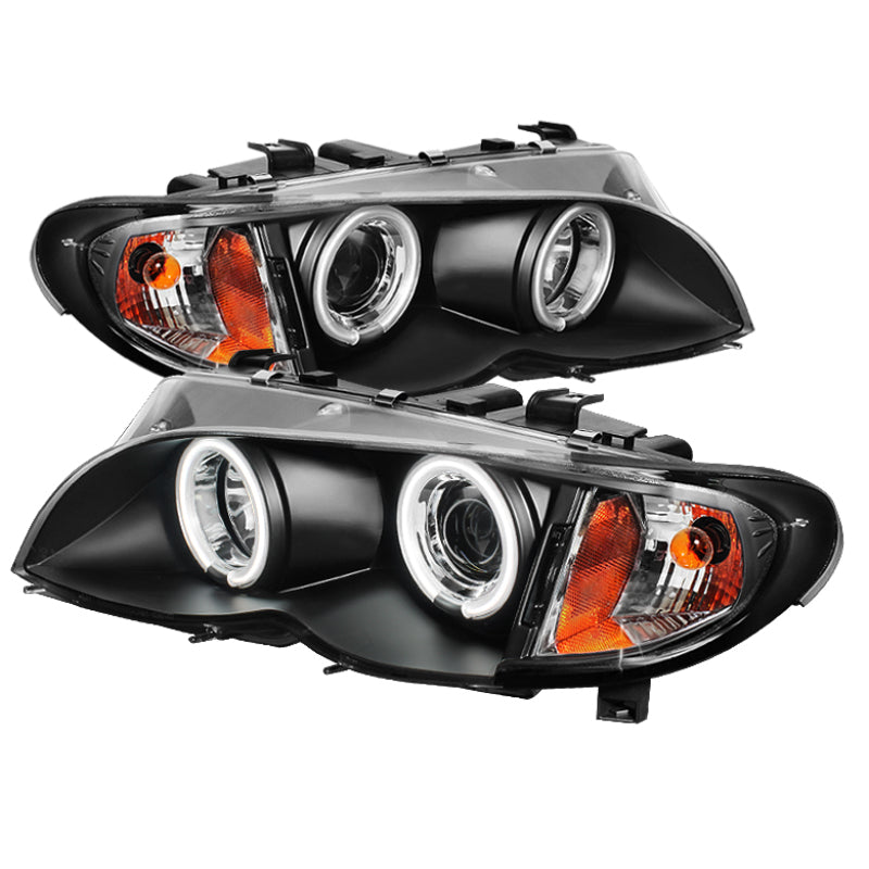 SPYDER 5042408 Spyder BMW E46 3-Series 02-05 4DR Projector Headlights 1PC LED Halo Chrm PRO-YD-BMWE4602-4D-AM-C