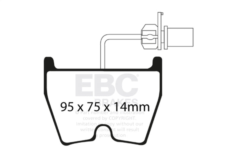 EBC DP41513R 06-09 Audi RS4 4.2 (Cast Iron Rotors) Yellowstuff Front Brake Pads