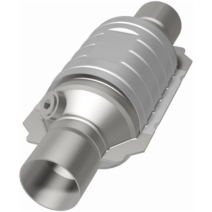 Magnaflow 51234 MagnaFlow Conv Univ 2in In/Out Ctr/Ctr Round 9in Body L x 5.125in W x 13in Overall L Single O2 Port