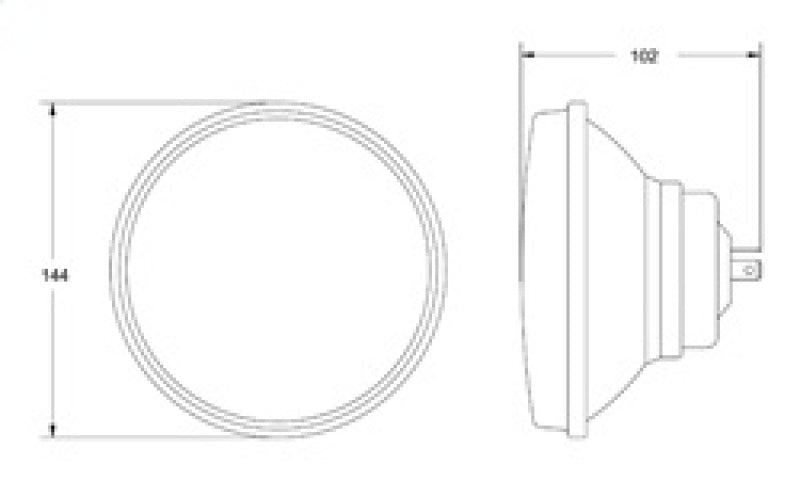 Hella 002850811 Vision Plus 5.75 inch Round High/Low Beam Conversion Headlamp Kit