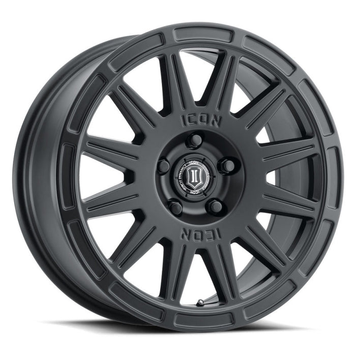 ICON 7017806560SB Ricochet 17x8 5x4.5 38mm Offset 6in BS Satin Black Wheel