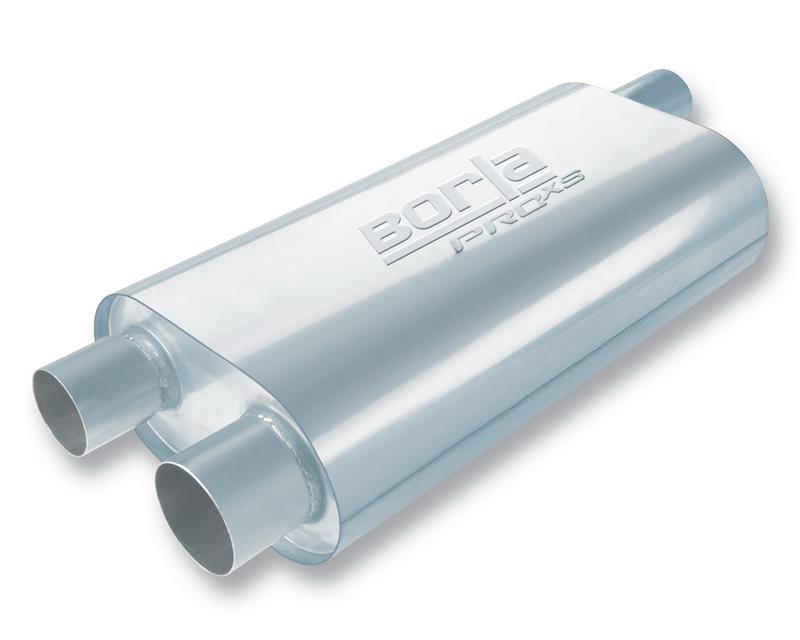 Borla 40474 Universal Oval Transverse Single 3in Inlet/2.5in Outlet 19in x 10.25in x 5.5in Turbo Muffler