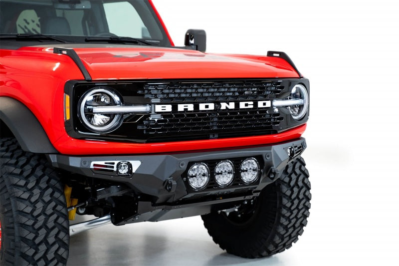 Addictive Desert Designs F230194130103 21-22 Ford Bronco Bomber Front Bumper (w/ 3 Rigid 360 Mounts)