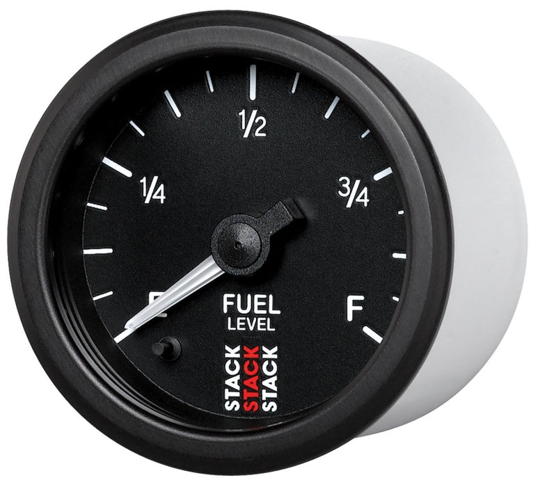 AutoMeter ST3315 Autometer Stack Instruments 52mm 0-280 Ohm Programmable Pro Stepper Motor Fuel Level Gauge - Black
