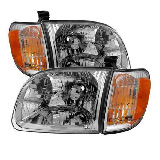 SPYDER 9033315 xTune Toyota Tundra Regular/Access 00-04 OEM Style Headlights & Corner Lights HD-JH-TTUN00-AM-C