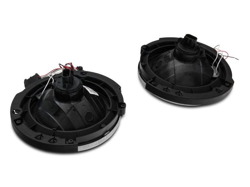 Raxiom J121871 07-18 Jeep Wrangler JK LED Halo Headlights- Chrome Housing (Clear Lens)