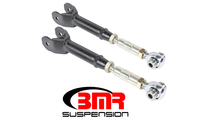 BMR Suspension TCA061H BMR 16-17 6th Gen Camaro Lower Trailing Arms w/ On-Car Adj. Rod Ends - Black Hammertone