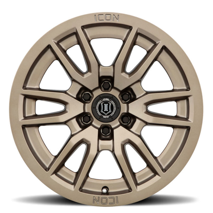 ICON 2417856350BR Vector 6 17x8.5 6x135 6mm Offset 5in BS 87.1mm Bore Bronze Wheel