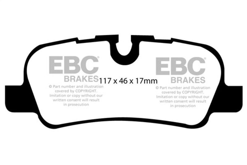 EBC DP61542 05-10 Land Rover LR3 4.4 Greenstuff Rear Brake Pads