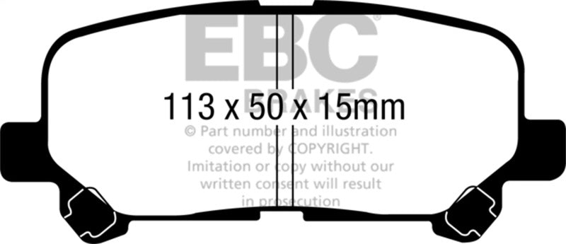 EBC DP61802 07-13 Acura MDX 3.7 Greenstuff Rear Brake Pads (For 12.6in. Rotors)