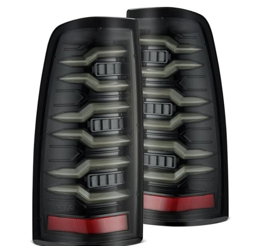 AlphaRex 620005 99-06 Chevrolet Silverado Sierra LUXX-Series LED Tail Lights Alpha-Black