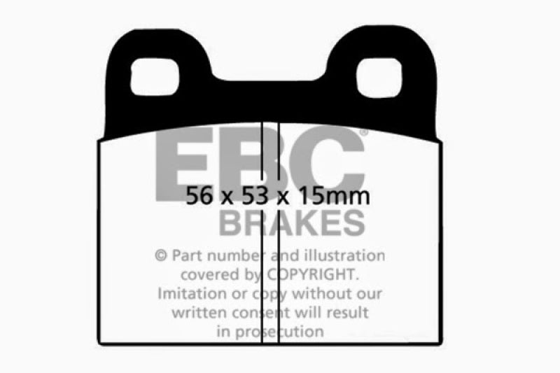 EBC 71-79 Volkswagen Beetle 1.3 (1300) Yellowstuff Front Brake Pads