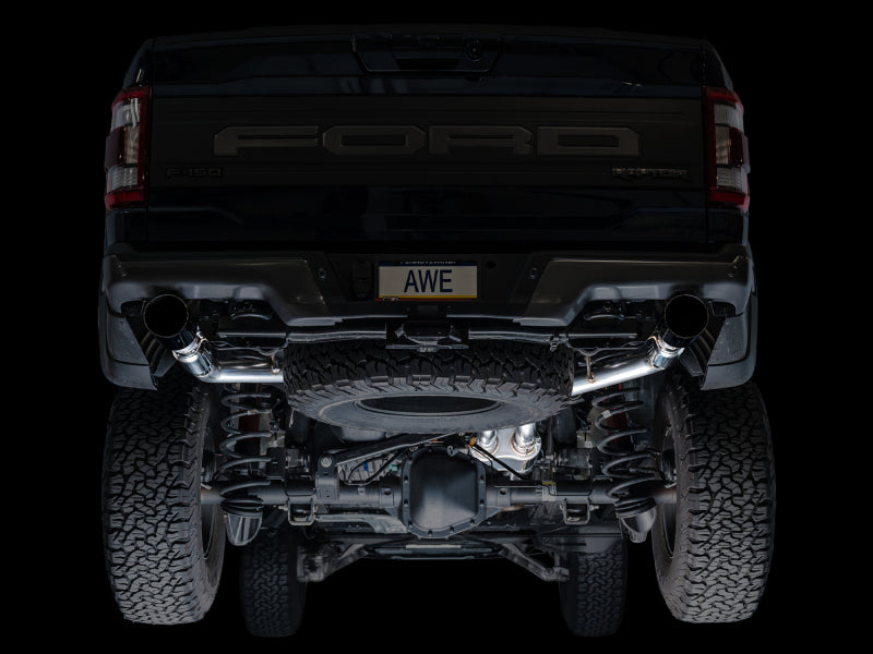 AWE Tuning 3025-33356 AWE Gen 3 Ford Raptor SwitchPath Exhaust - Diamond Black Tips