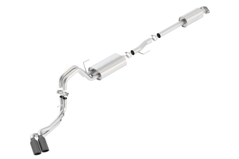 Borla 140617BC 15-17 Ford F-150 2.7/3.5L V6 / 5.0 V8 2/4WD Black Chrome Angle-Cut Side Exit Catback Exhaust