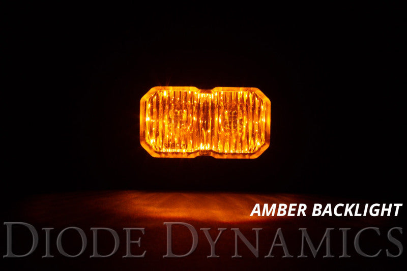 Diode Dynamics DD6391P Stage Series 2 In LED Pod Sport - Yellow Combo Standard ABL (Pair)