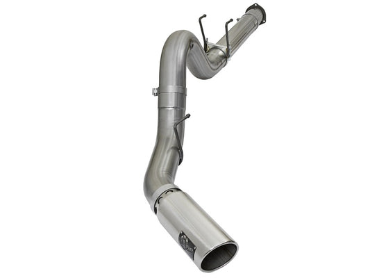 aFe 49-43090-P LARGE BORE HD 5in 409-SS DPF-Back Exhaust w/Polished Tip 2017 Ford Diesel Trucks V8 6.7L (td)
