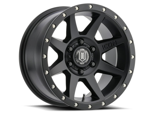 ICON 1817859447SB Rebound 17x8.5 6x120 0mm Offset 4.75in BS 67mm Bore Satin Black Wheel