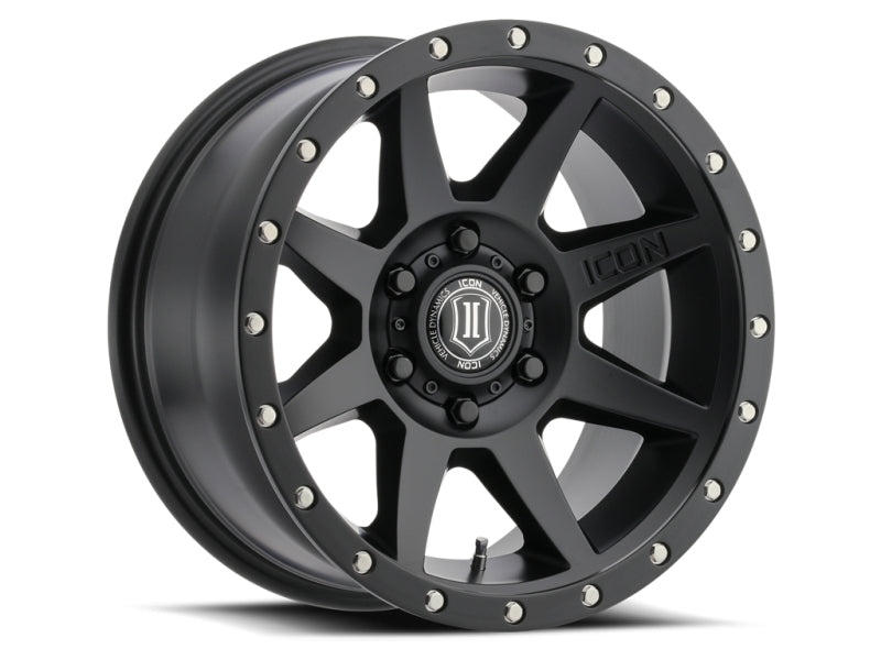 ICON 1817858347SB Rebound 17x8.5 6x5.5 0mm Offset 4.75in BS 106.1mm Bore Satin Black Wheel