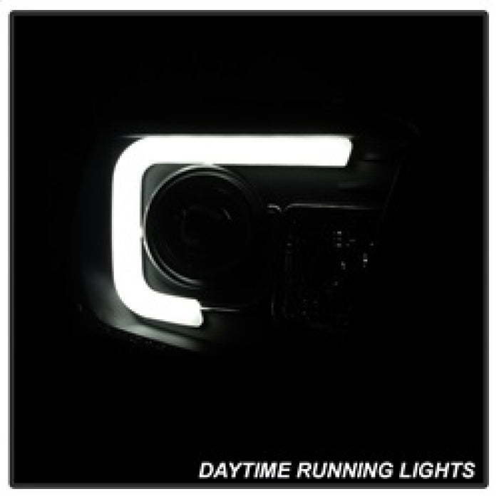 SPYDER 5080165 Spyder Toyota Tundra 2014-2016 Projector Headlights Light Bar DRL Black Smoke PRO-YD-TTU14-DRL-BSM