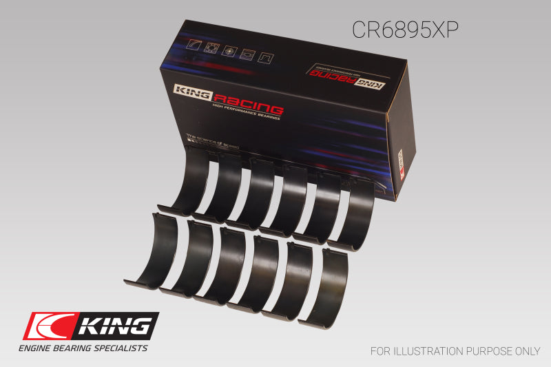 King Engine Bearings CR6895XP0.25 King Ford Ecoboost 3.5L V6 pMaxBlack Coated Connecting Rod Bearing Set - Size +0.25mm