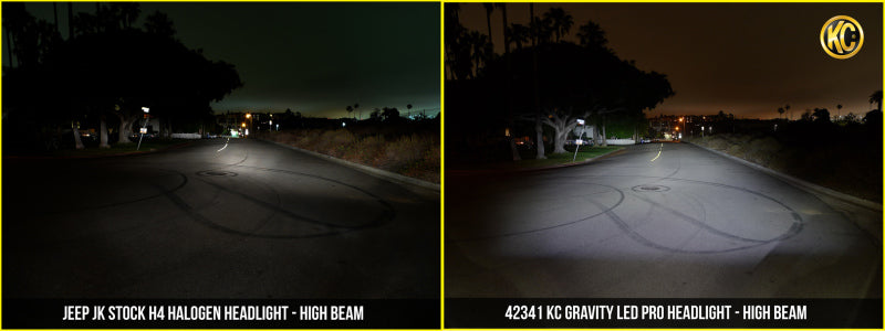 KC HiLiTES 42341 07-18 Jeep JK (Not for Rubicon/Sahara) 7in. Gravity LED Pro DOT Headlight (Pair Pack Sys)