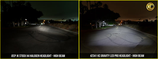 KC HiLiTES 42341 07-18 Jeep JK (Not for Rubicon/Sahara) 7in. Gravity LED Pro DOT Headlight (Pair Pack Sys)