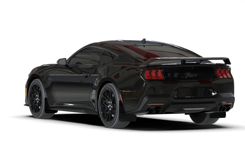 Rally Armor MF126-UR-BLK-MBK 2024+ Ford Mustang Black UR Mud Flap w/ Metallic Black Logo