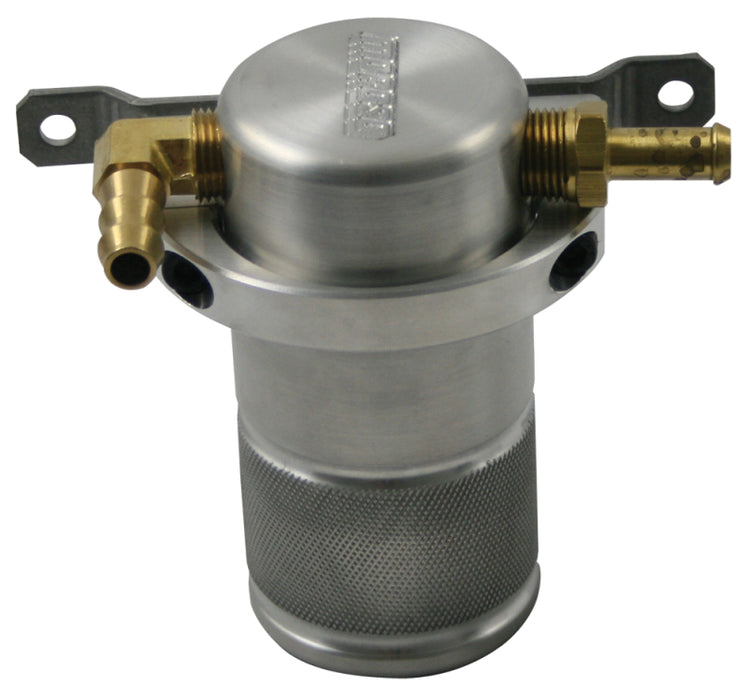 Moroso 85600 90-05 Mazda Miata Air/Oil Separator Catch Can - Small Body - Billet Aluminum