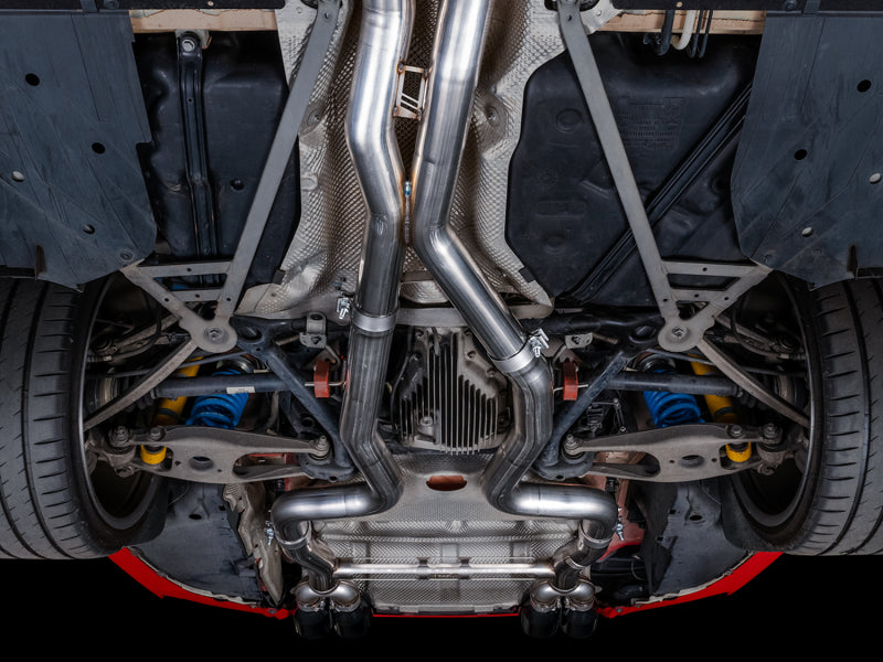 AWE Tuning 3020-42082 BMW F8X M3/M4 Track Edition Catback Exhaust - Chrome Silver Tips