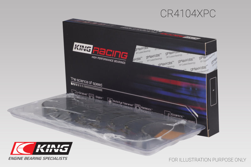 King Engine Bearings CR4104XPC Audi/VW 83-03 1.6L/1.8L/2.0L Performance Coated Rod Bearing Set