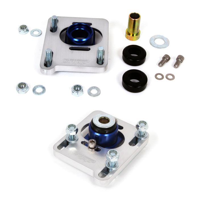 BBK 2527 94-04 Mustang Caster Camber Plate Kit - Silver Anodized Finish