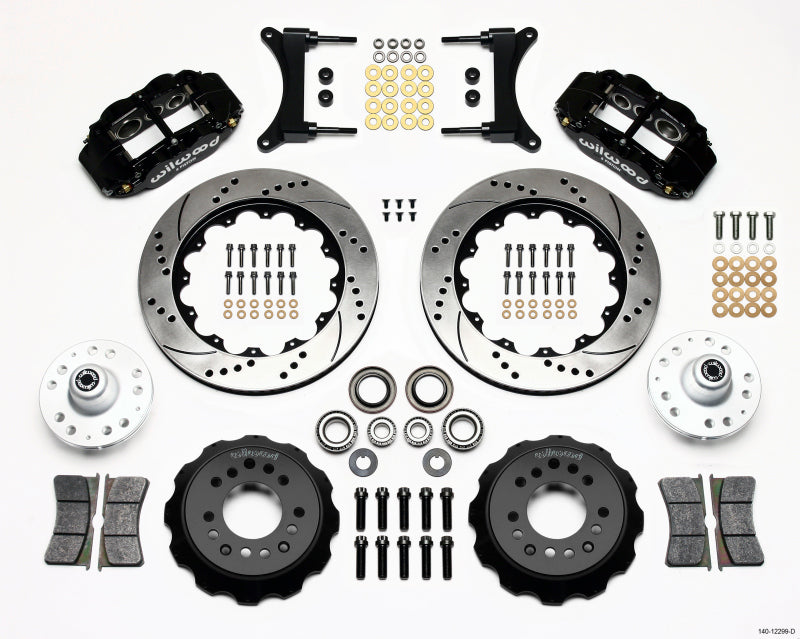 Wilwood 140-12299-D Narrow Superlite 6R Front Hub Kit 14.00in Drilled 79-87 GM G Body