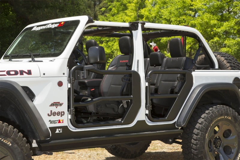 Rugged Ridge 11509.15 Fortis Front Tube Doors with Mirrors 18-23 Jeep Wrangler JL/JT