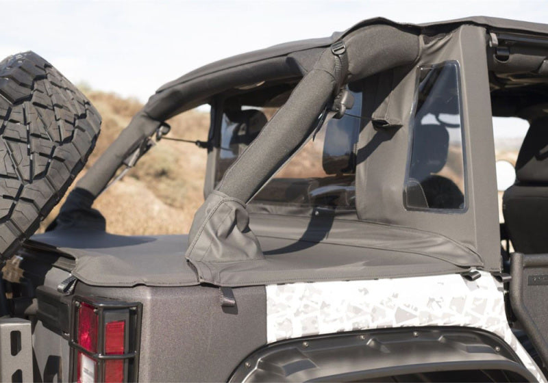 Rampage 990135 2007-2018 Jeep Wrangler(JK) Unlimited 4-Door Trailview Tonneau Top - Black Diamond