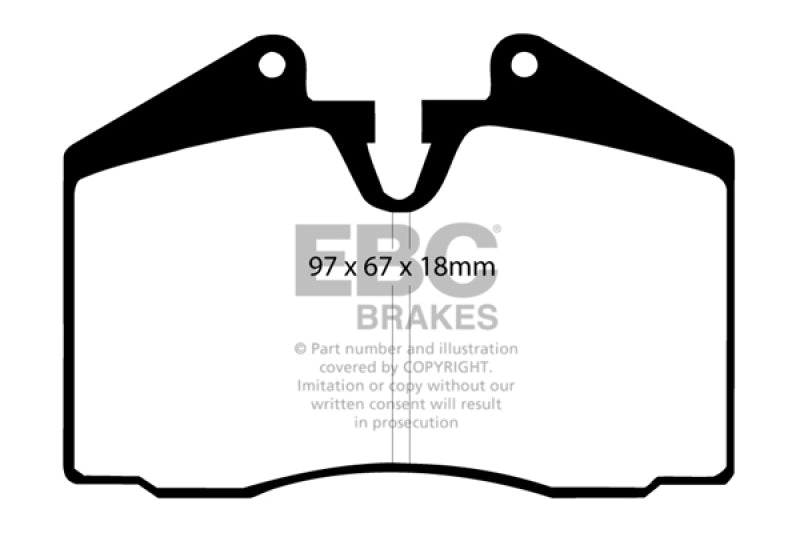 EBC DP3612C 89-95 Ferrari 348 3.4 Redstuff Front/Rear Brake Pads (Axle Set Only)