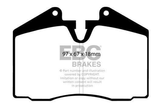EBC DP3612C 89-95 Ferrari 348 3.4 Redstuff Front/Rear Brake Pads (Axle Set Only)