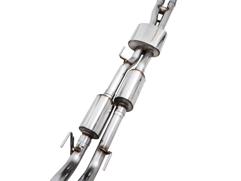 AWE Tuning 3015-32826 AWE 16-22 Toyota Tacoma 0FG Catback Exhaust w/ BashGuard - Dual Chrome Silver Tips