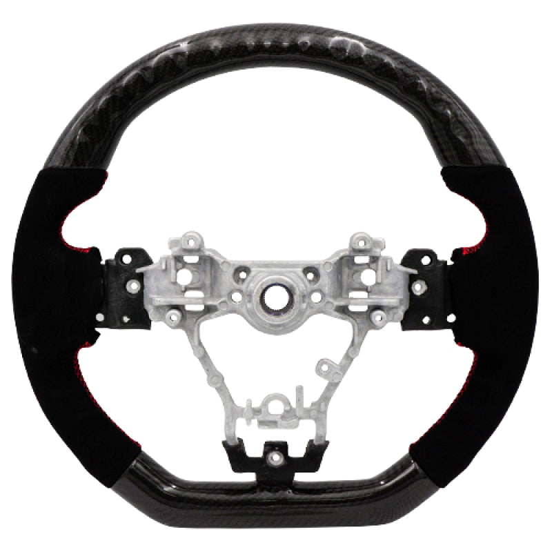BLOX Racing BXSW-50010-R 15-21 Subaru Carbon/Alcantara Steering Wheel Red Stitching