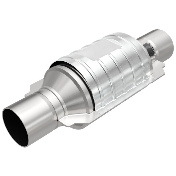 Magnaflow 51234 MagnaFlow Conv Univ 2in In/Out Ctr/Ctr Round 9in Body L x 5.125in W x 13in Overall L Single O2 Port