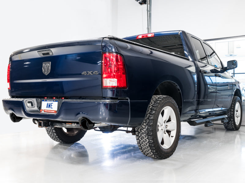 AWE Tuning 3015-33004 09-18 RAM 1500 5.7L (w/Cutouts) 0FG Dual Rear Exit Cat-Back Exhaust - Diamond Black Tips