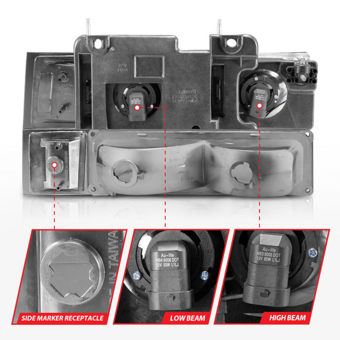ANZO 111508 ANZ Crystal Headlights