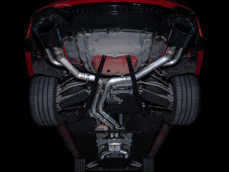 AWE Tuning 3025-33776 21-23 Audi C8 RS6/RS7 SwitchPath Cat-back Exhaust - Diamond Black Tips