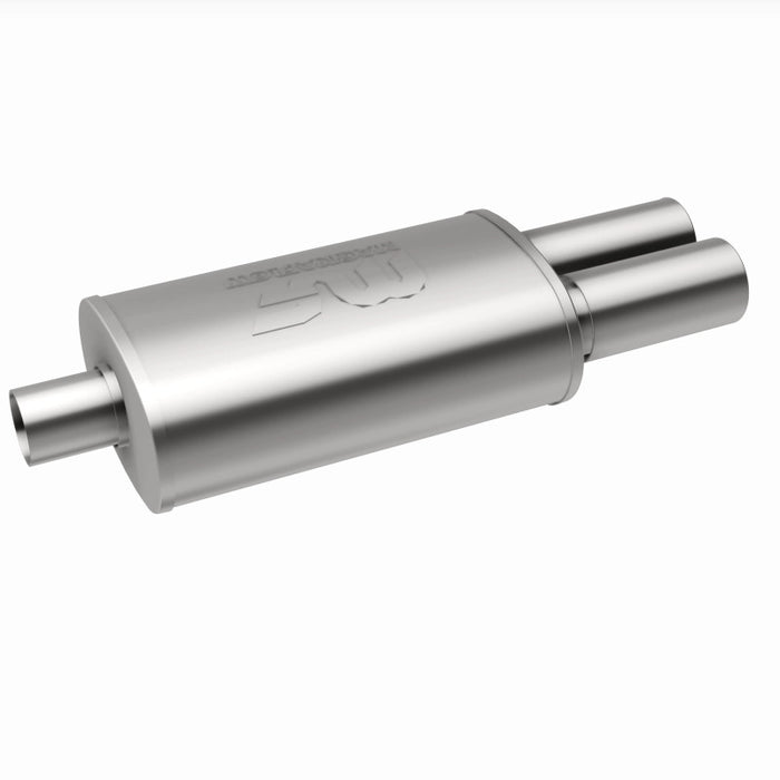 Magnaflow Perf Exhaust MAG14815 Stainless Muffler 2.25in In / Dual 3in Tips Out