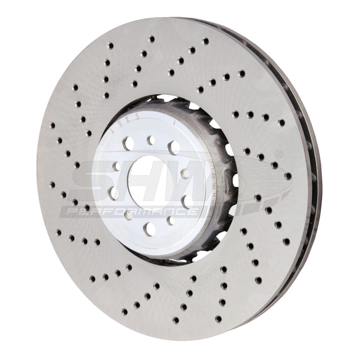 SHW Performance BFL43501 SHW 2020+ BMW X3 M 3.0L Left Front Cross-Drilled Lightweight Brake Rotor (34118054825)