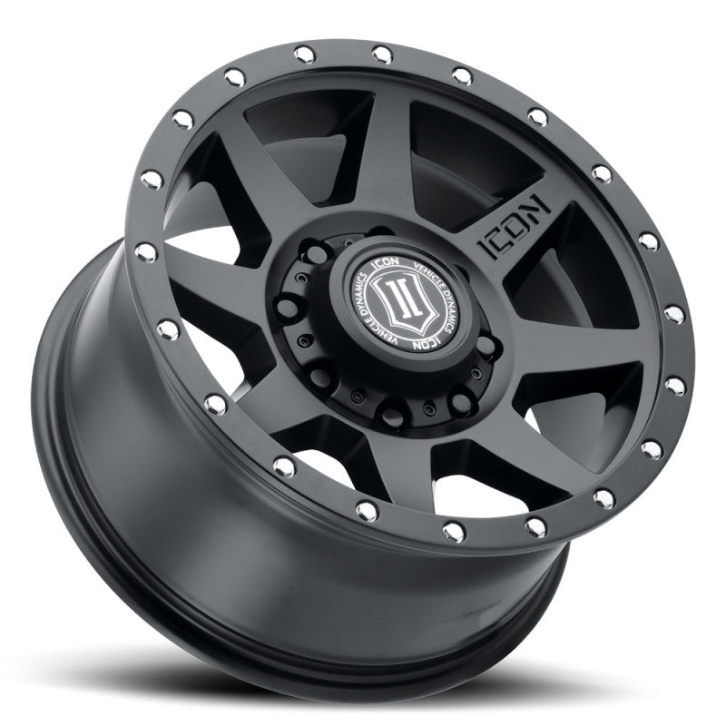 ICON 1817858150SB Rebound 17x8.5 8x170 6mm Offset 5in BS 125mm Bore Satin Black Wheel