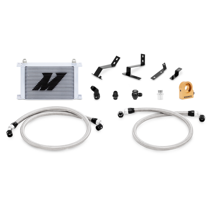 Mishimoto MMOC-CAM8-16TSL 2016+ Chevy Camaro Oil Cooler Kit w/ Thermostat - Silver