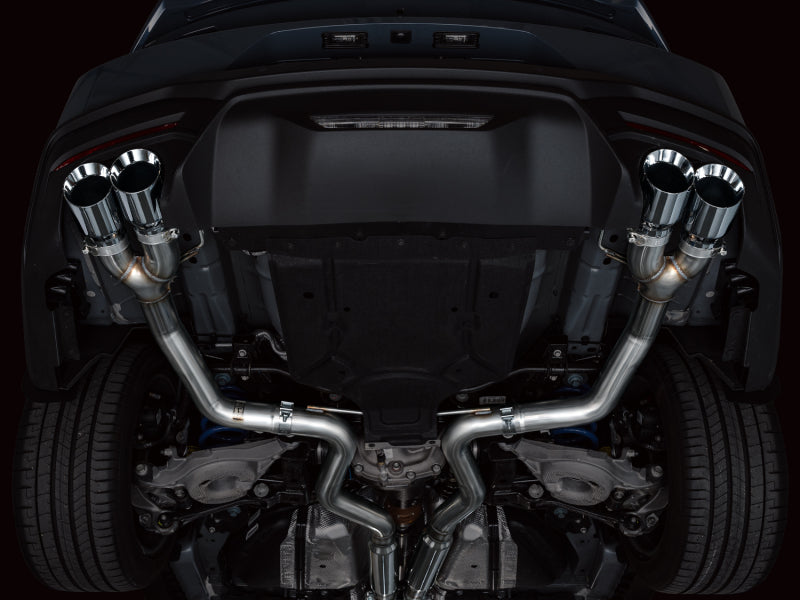 AWE Tuning 3020-42650 AWE 2024 Ford Mustang GT Fastback S650 RWD Track Edition Catback Exhaust w/ Quad Chrome Silver Tips