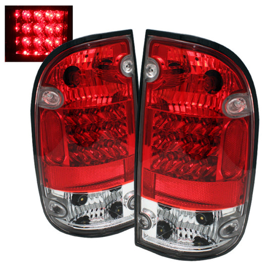 SPYDER 5007872 Spyder Toyota Tacoma 01-04 LED Tail Lights Red Clear ALT-YD-TT01-LED-RC