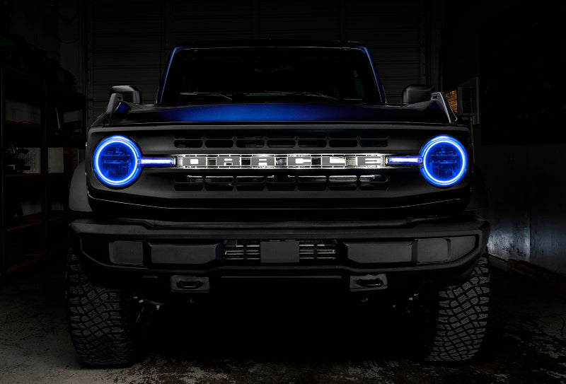 ORACLE Lighting 1471-333 Oracle 21-22 Ford Bronco Headlight Halo Kit w/DRL Bar - Base Headlights -w/2.0 Cntrl